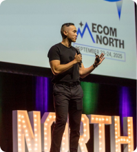 Andy Hoang speaking at ECOM NORTH