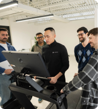 Andy Hoang with team at Aviron facility