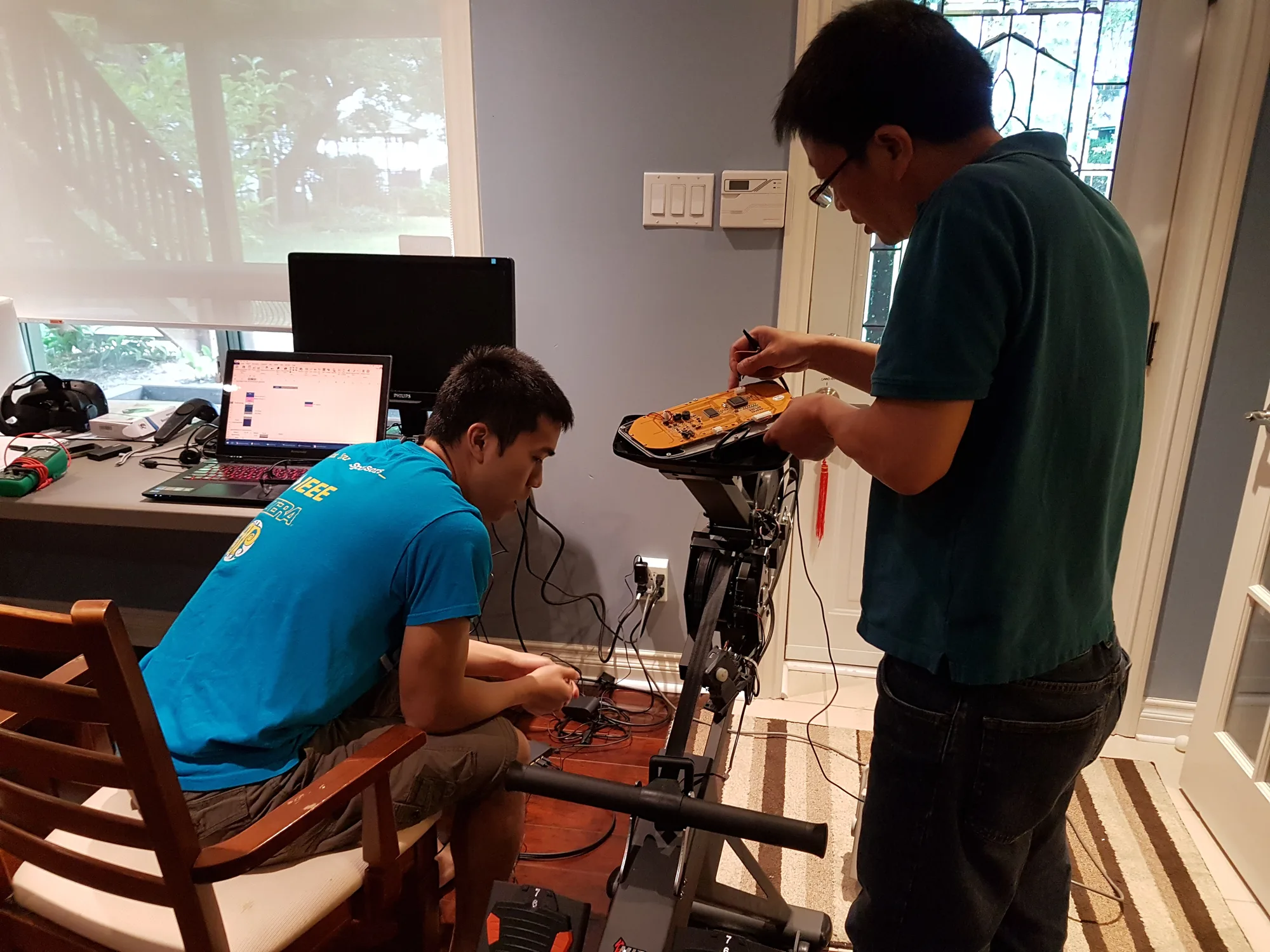 Andy, Aviron founder, with an early prototype
