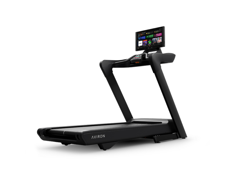 Aviron Justice folding treadmill, the compact model built for walking, running and working from home